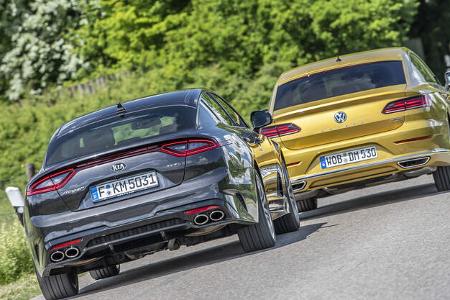 Kia Stinger 2.0 T-GDI, VW Arteon 2.0 TSI 4Motion, Exterieur