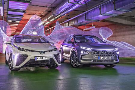 Hyundai Nexo, Toyota Mirai, Exterieur Hyundai Nexo, Toyota Mirai, Exterieur