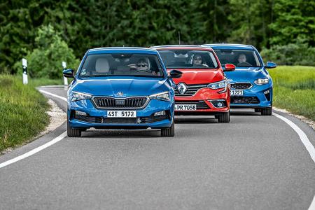 Kia Ceed 1.4 T-GDI, Renault Mégane TCe 140, Skoda Scala 1.5 TSI ACT, Exterieur