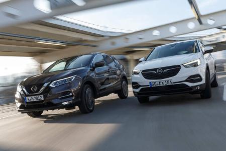Nissan Qashqai, Opel Grandland X, exterieur