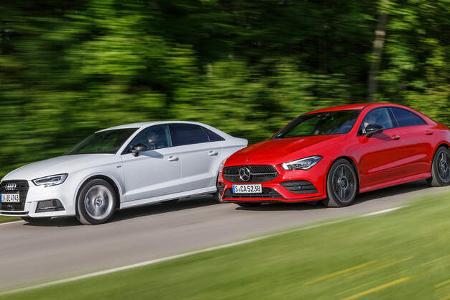 Mercedes CLA 250 4Matic, Audi A3 Limousine 40 TFSI Quattro, Exterieur