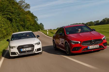 Mercedes CLA 250 4Matic, Audi A3 Limousine 40 TFSI Quattro, Exterieur