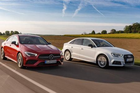 Mercedes CLA 250 4Matic, Audi A3 Limousine 40 TFSI Quattro, Exterieur