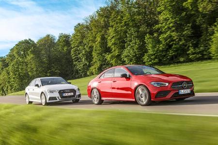 Mercedes CLA 250 4Matic, Audi A3 Limousine 40 TFSI Quattro, Exterieur