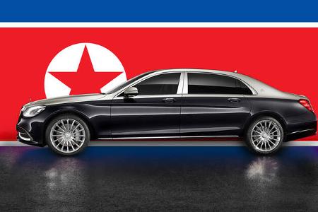 Nordkorea Luxusautos Schiff Route