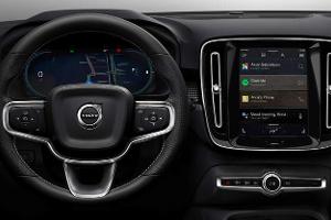 Volvo XC40 Elektro, Google Android Auto OS, Armaturenbrett