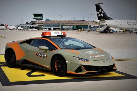Lamborghini Huracan Evo Follow Me Flughafen Bologna