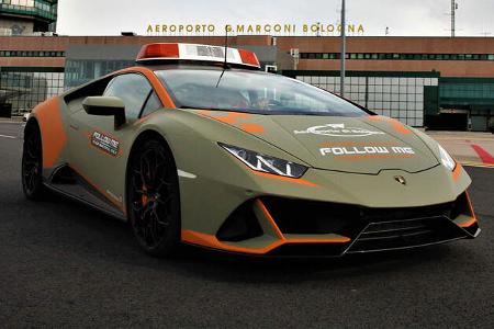 Lamborghini Huracan Evo Follow Me Flughafen Bologna