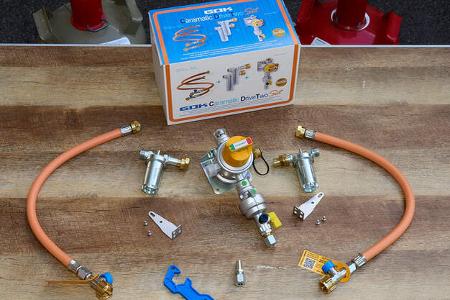 Mobil opt. Gasflaschenumschalt-Anlage Das Caramatic Drive Two von GOK