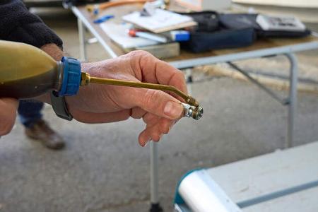 Mobil opt. Gasflaschenumschalt-Anlage …l auf Anschlussleitung