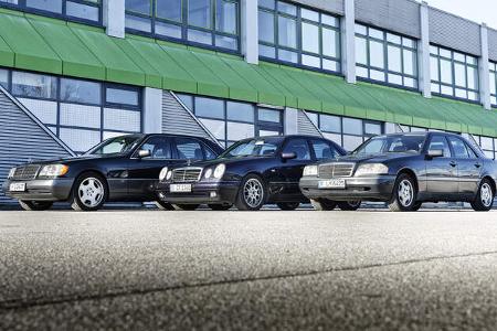 Mercedes-Benz 500 SEL, Mercedes-Benz E 280 Avantgarde, Mercedes-Benz C 220 Elegance, Exterieur