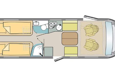 Chausson 747 GA im Grundriss