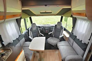 Reisemobile mit Längsbanksitzgruppen
