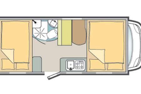 Hobby Siesta A 60 im Grundriss