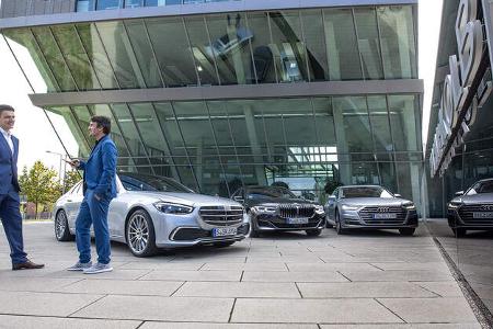 Mercedes S-Klasse vs Audi A8 und BMW 7er