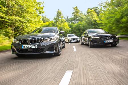 BMW M340i Touring xDrive, Mercedes-AMG C 43 T 4Matic, Volvo V60 T8 Polestar Engineered, Exterieur BMW M340i Touring xDrive, Mercedes-AMG C 43 T 4Matic, Volvo V60 T8 Polestar Engineered, Exterieur