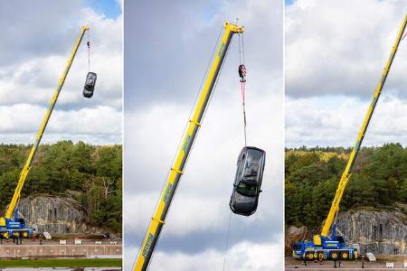 11/2020, Kran-Crashtest von Volvo