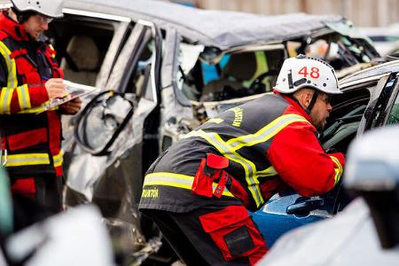 11/2020, Kran-Crashtest von Volvo