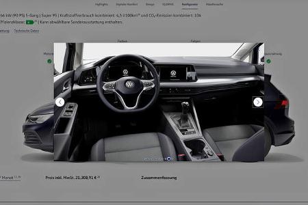 VW Golf Konfigurator, ams2620