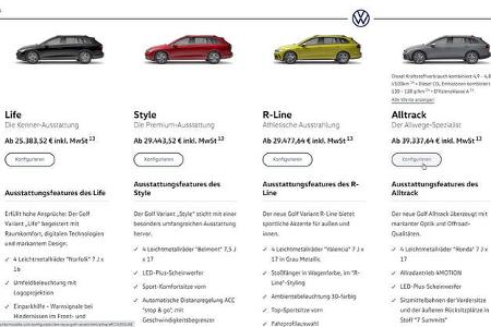 VW Golf Konfigurator, ams2620