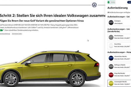 VW Golf Konfigurator, ams2620