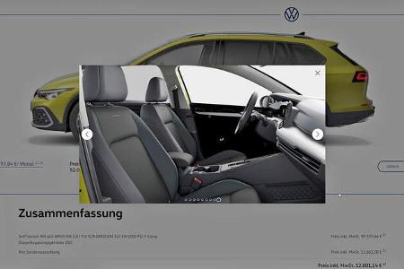 VW Golf Konfigurator, ams2620