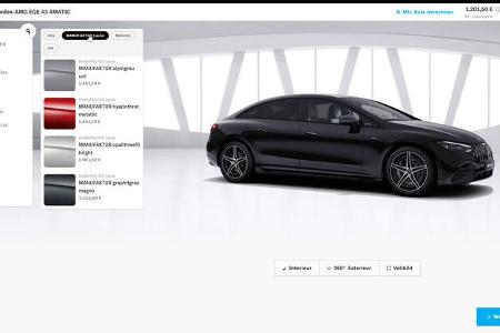 Mercedes-AMG EQE 43 4Matic Konfigurator (2022) Metallic-Lackierungen
