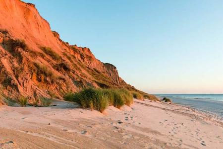 Rote Klippe auf Sylt