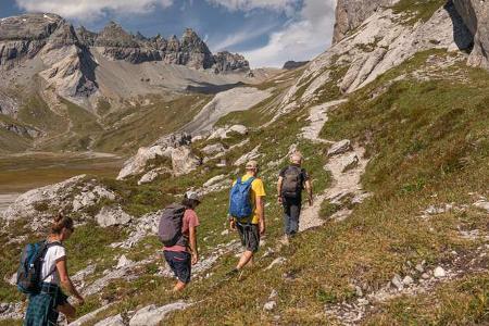Wandern, Berge, Alpen, Schweiz, Graubünden