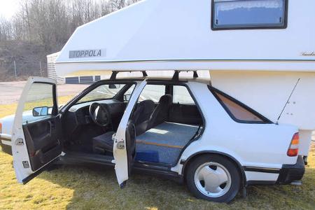 Saab 9000 CC Toppola Camper Montage
