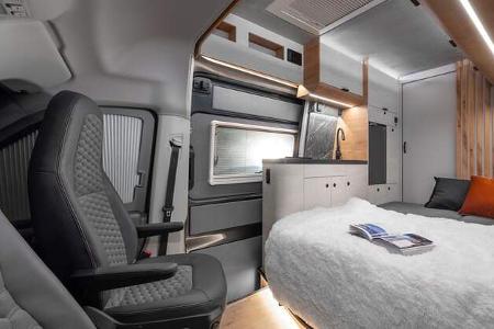 Bett, Innenraum, Küchenzeile, Campingbus