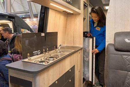 Küchenzeile, Campingküche, Kühlschrank, Campingbus, Sprinter-Ausbau