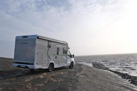 Wohnmobil, Strand, Chausson, Dauertest Wohnmobil, Strand, Chausson, Dauertest