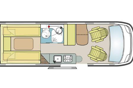 Grundriss, Laika Ecovip 645, Wohnmobil