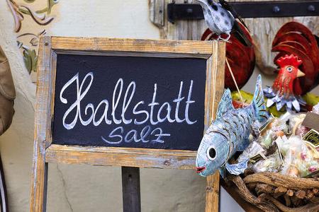 Schild, Korb, Mineral Salz Stand