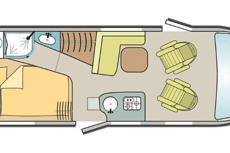 Integrierte, Grundriss Knaus Van I 550 MF