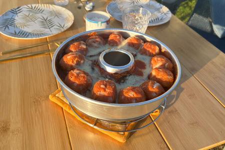 Campingküche Ratatouille aus dem Omnia mit Bildanleitung fertiges Gericht angerichtet