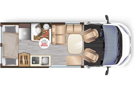 Dreamer Select Family Van (2025) Grundriss Tag