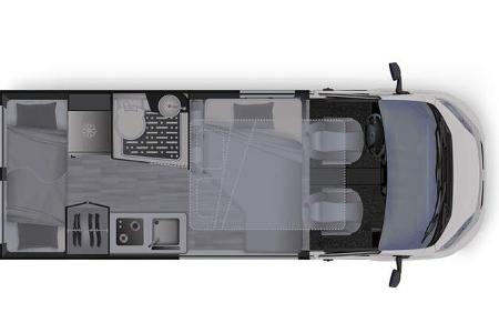Dreamer Select Family Van (2025) Grundriss Nacht