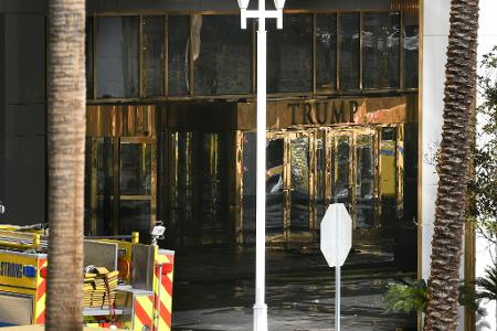 Der Cybertruck explodierte unmittelbar vor dem Eingang des Trump-Hotels.