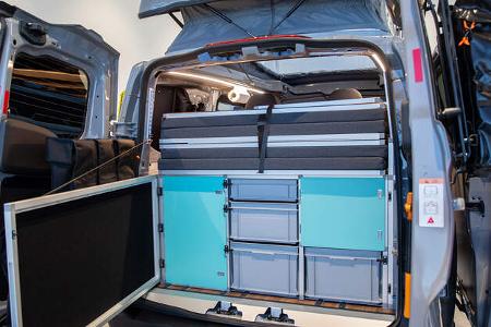 Bett, Heckansicht, Interior, Campingmöbel