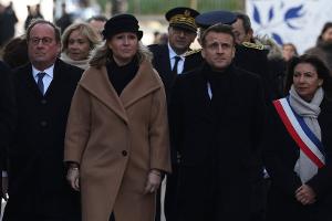Anschlag auf "Charlie Hebdo": Emmanuel Macron besucht Gedenkzeremonie