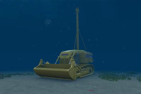 Komatsu Unterwasser Bulldozer Planierraupe