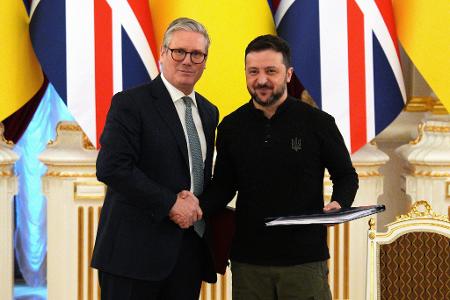 Der ukrainische Präsident Selenskyj setzt auf eine strategische Partnerschaft mit Großbritannien. 