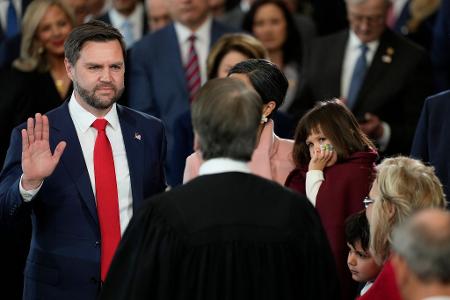 Bei der Vereidigung von JD Vance auch dabei: Eines der drei Kinder von JD und seiner Frau Usha Vance. 