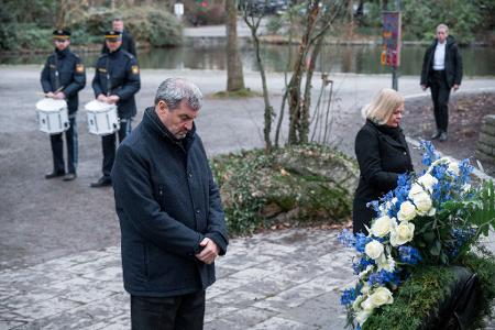 Söder und Faeser besuchten den Tatort.
