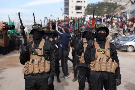 Hamas-Kämpfer im Gazastreifen. (Archivbild)