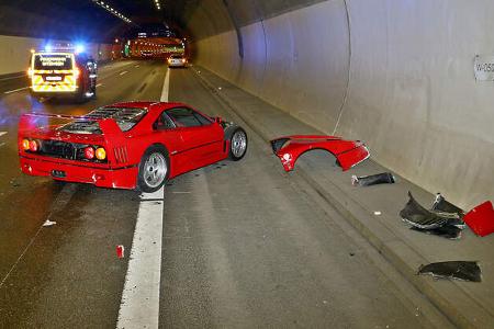 Ferrari F40 Unfall