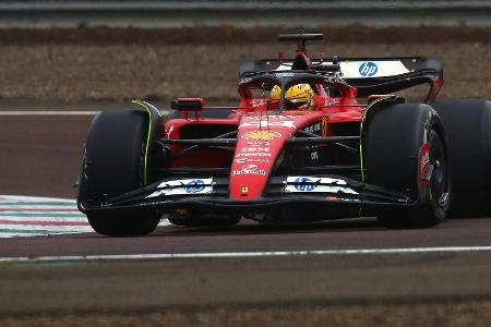 Bei Testfahrt in Barcelona: Hamilton mit erstem Ferrari-Unfall Bei Testfahrt in Barcelona: Hamilton mit erstem Ferrari-Unfall