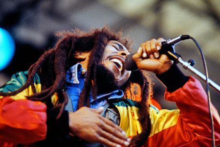 Bob Marley beim Singen